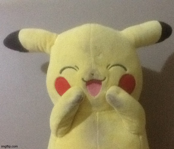 Another photo of my Pikachu plushie because yes. | image tagged in tags | made w/ Imgflip meme maker