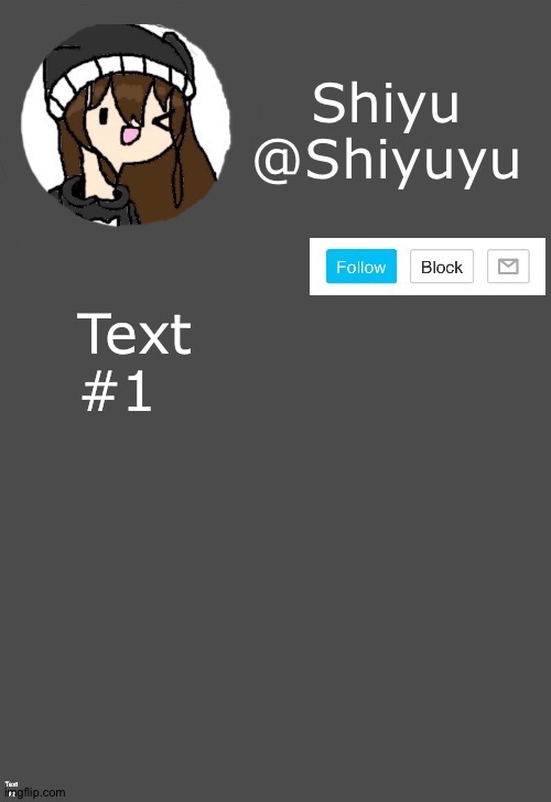 . | Text #1; Text #2 | image tagged in shiyu announcement dark mode | made w/ Imgflip meme maker