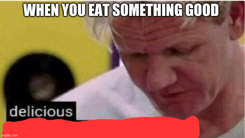 Gordon Ramsay some good food | WHEN YOU EAT SOMETHING GOOD | image tagged in gordon ramsay some good food | made w/ Imgflip meme maker