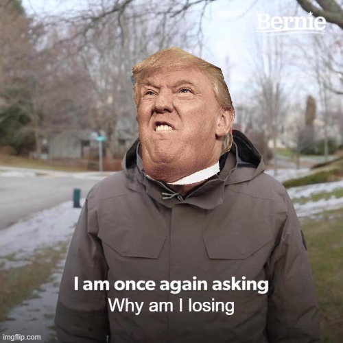 Bernie I Am Once Again Asking For Your Support Meme | Why am I losing | image tagged in memes,bernie i am once again asking for your support | made w/ Imgflip meme maker