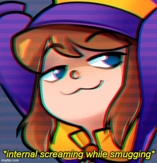 Smug hat kid | *internal screaming while smugging* | image tagged in smug hat kid | made w/ Imgflip meme maker