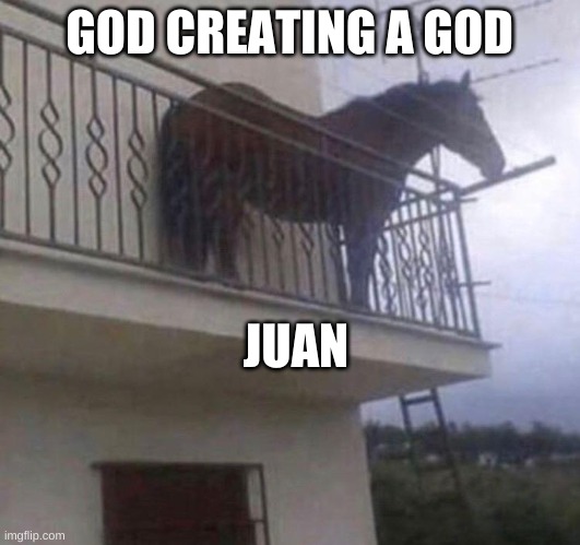 Juan | GOD CREATING A GOD; JUAN | image tagged in juan | made w/ Imgflip meme maker