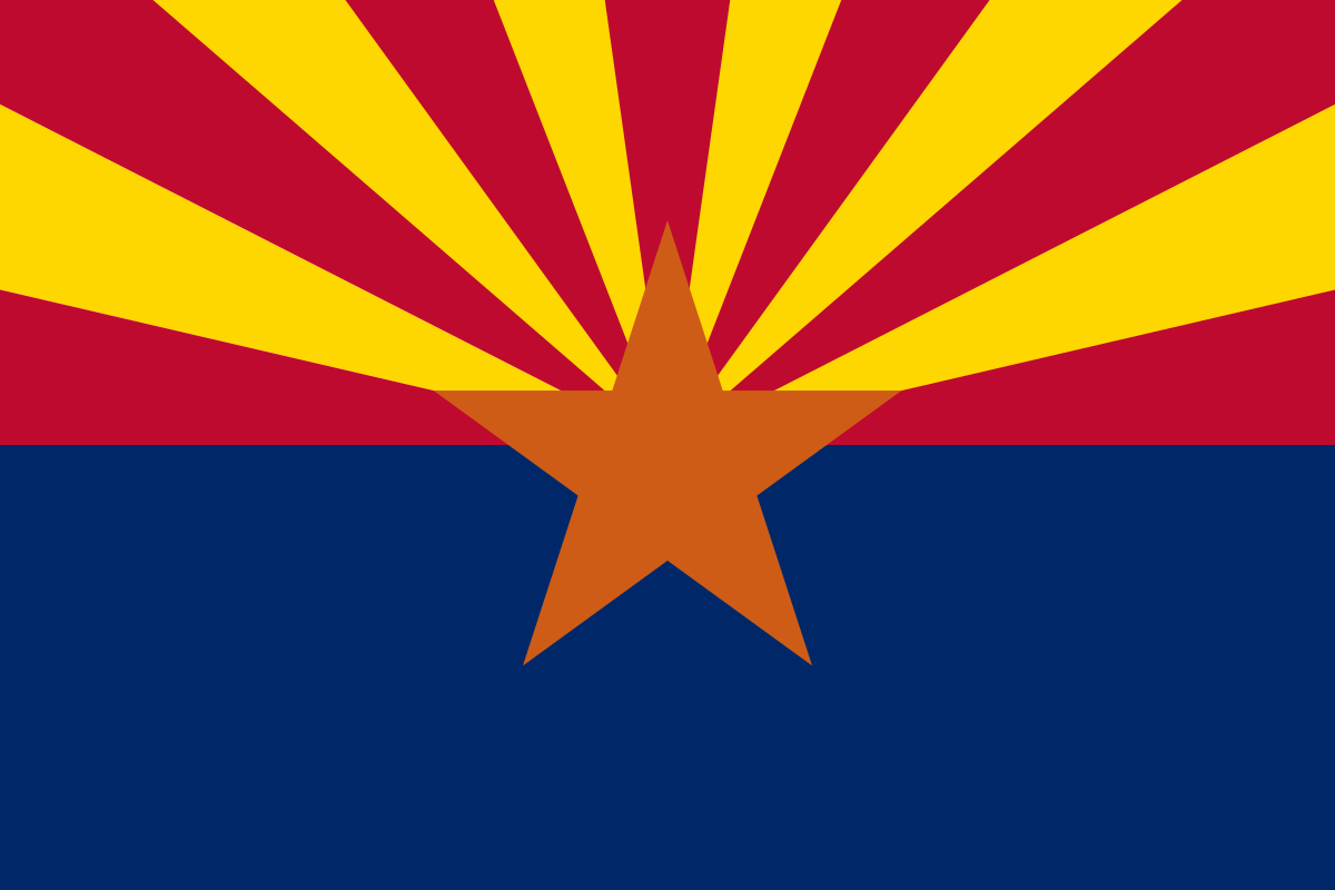 High Quality Arizona state flag Blank Meme Template