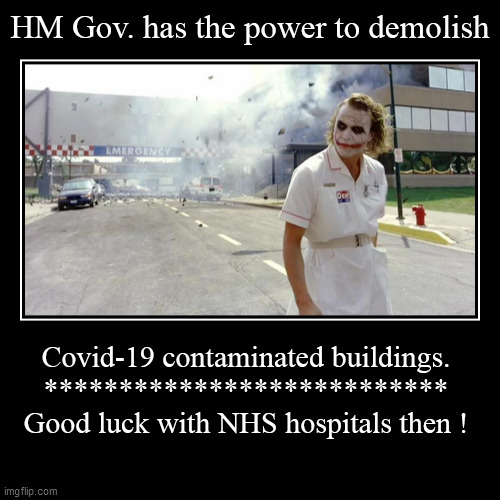 UK Government threatens to demolish buildings ! | image tagged in demotivationals | made w/ Imgflip demotivational maker
