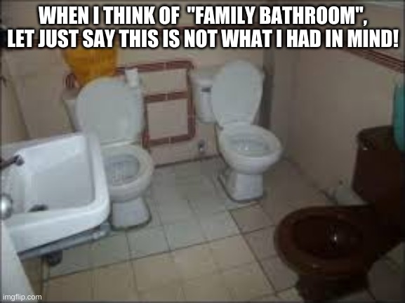 Construction Fails | WHEN I THINK OF  "FAMILY BATHROOM", LET JUST SAY THIS IS NOT WHAT I HAD IN MIND! | image tagged in construction fails | made w/ Imgflip meme maker