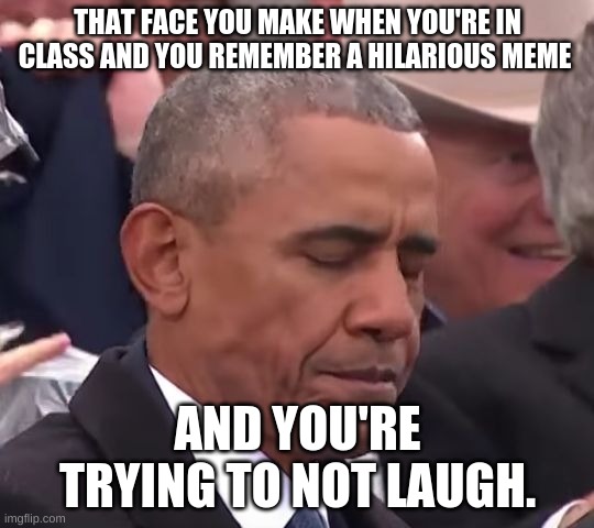 that face you make when | THAT FACE YOU MAKE WHEN YOU'RE IN CLASS AND YOU REMEMBER A HILARIOUS MEME; AND YOU'RE TRYING TO NOT LAUGH. | image tagged in that face you make when | made w/ Imgflip meme maker