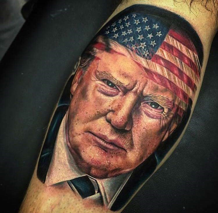 High Quality Trump tattoo Blank Meme Template