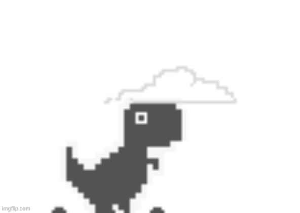 so I was playing the game and decided to make this a template | image tagged in chrome dinosaur shocked | made w/ Imgflip meme maker