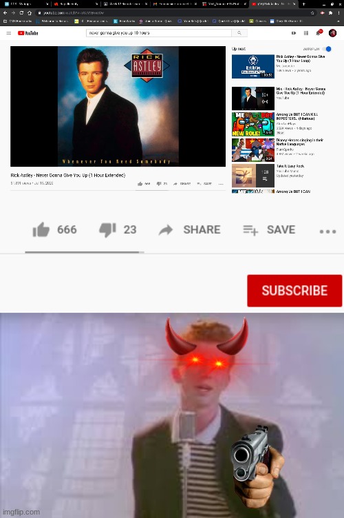 SATANIC RICK ASTLEY | image tagged in rick astley,memes | made w/ Imgflip meme maker