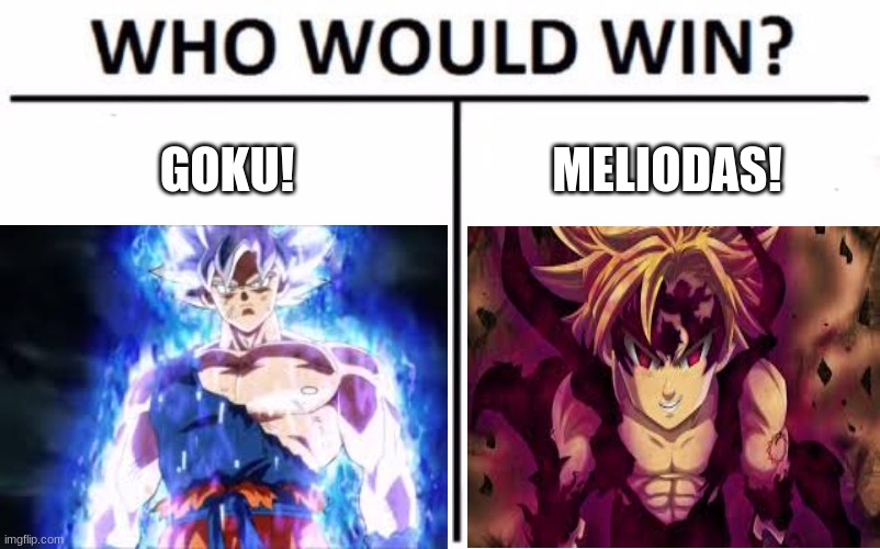 GOKU! MELIODAS! | made w/ Imgflip meme maker