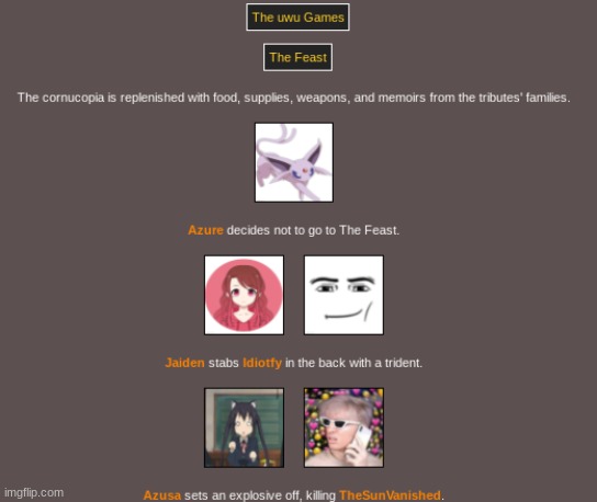 The Feast | Azusa and Jaiden are most likely gonna win | made w/ Imgflip meme maker