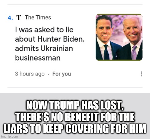 The Times | NOW TRUMP HAS LOST, THERE'S NO BENEFIT FOR THE LIARS TO KEEP COVERING FOR HIM | image tagged in crickets from the maga | made w/ Imgflip meme maker