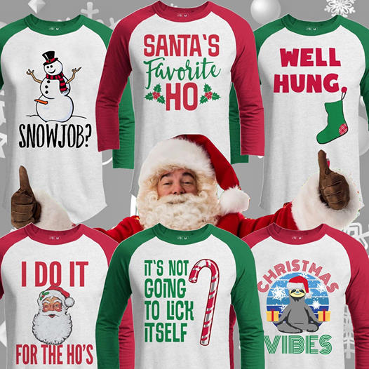 High Quality Naughty christmas t-shirts Blank Meme Template