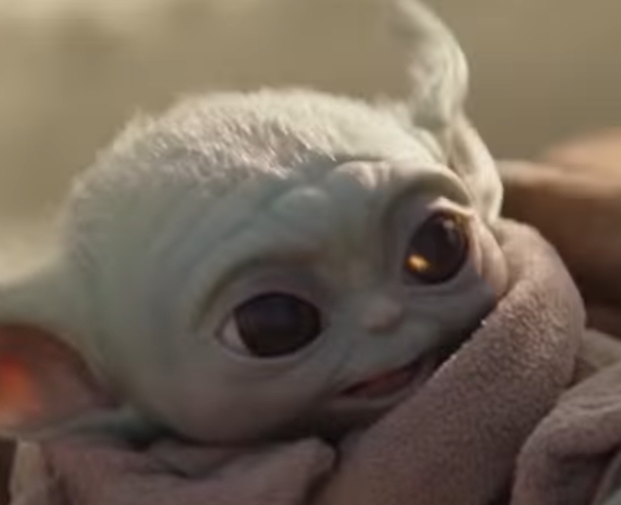Baby Yoda Zooms Blank Meme Template
