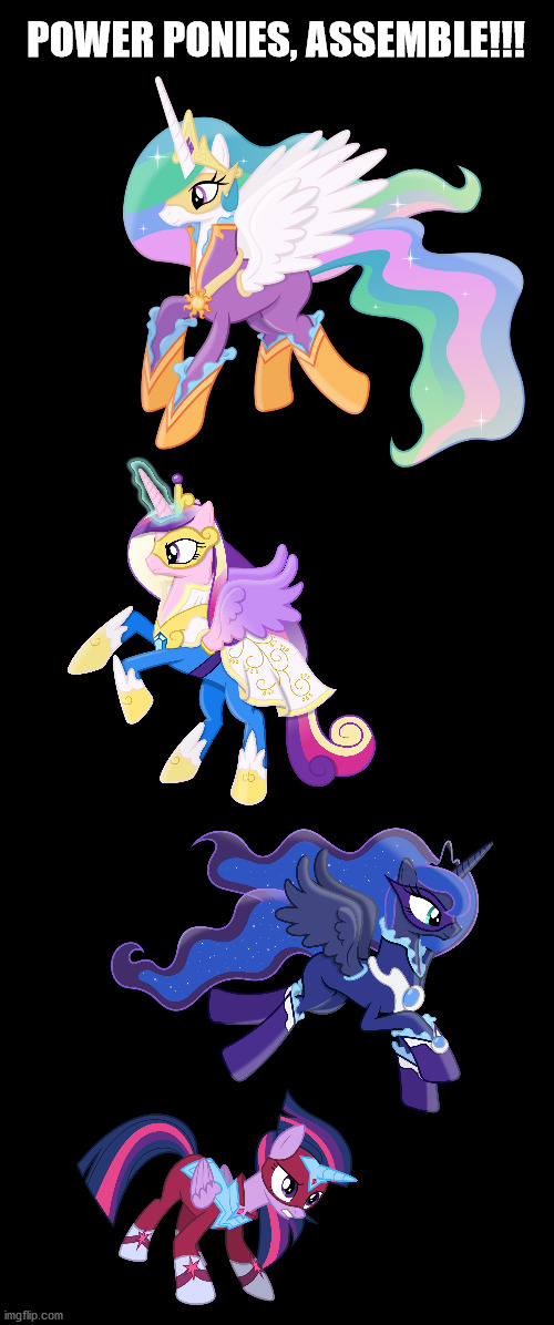 Twiley's lookin fab! | POWER PONIES, ASSEMBLE!!! | image tagged in mlp,princesses | made w/ Imgflip meme maker
