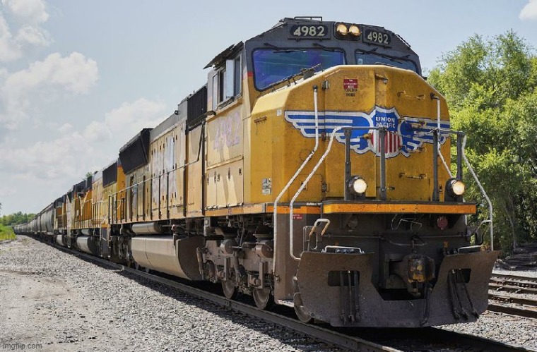 Golden colored train | made w/ Imgflip meme maker