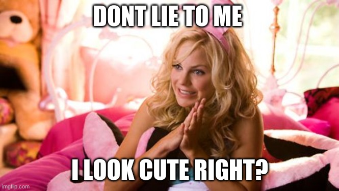 House Bunny |  DONT LIE TO ME; I LOOK CUTE RIGHT? | image tagged in memes,house bunny | made w/ Imgflip meme maker