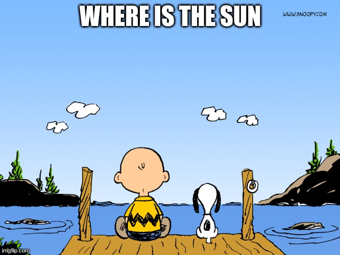 Charlie brown  | WHERE IS THE SUN | image tagged in charlie brown | made w/ Imgflip meme maker