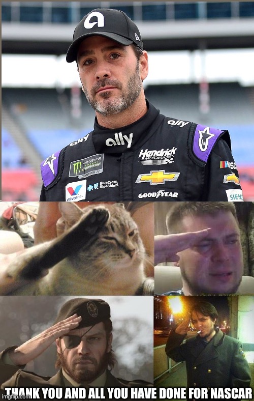 Ozon's Salute | THANK YOU AND ALL YOU HAVE DONE FOR NASCAR | image tagged in ozon's salute | made w/ Imgflip meme maker