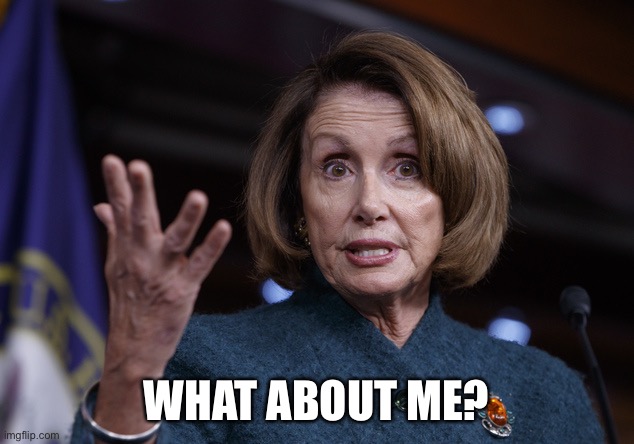 Good old Nancy Pelosi | WHAT ABOUT ME? | image tagged in good old nancy pelosi | made w/ Imgflip meme maker