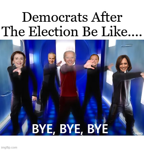 Democrats After The Election Be Like.... COVELL BELLAMY III; BYE, BYE, BYE | image tagged in democrats after the election be like bye bye bye | made w/ Imgflip meme maker