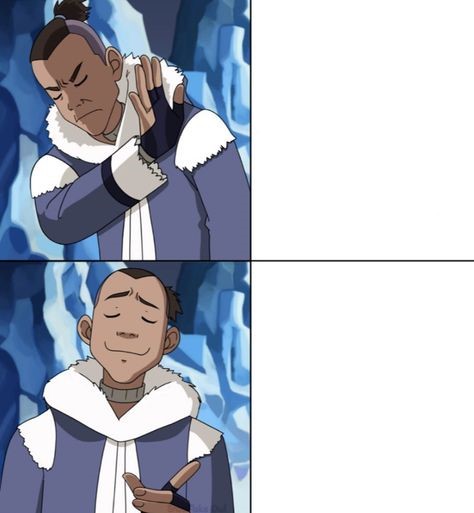 Sokka instead of Drake Blank Meme Template