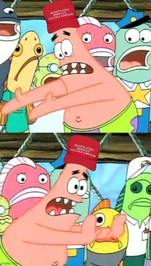 High Quality MAGA Patrick Star Blank Meme Template