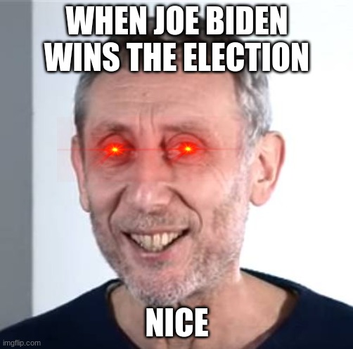 nice Michael Rosen | WHEN JOE BIDEN WINS THE ELECTION; NICE | image tagged in nice michael rosen | made w/ Imgflip meme maker