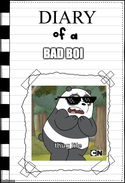 Diary of a _____ | BAD BOI | image tagged in diary of a _____ | made w/ Imgflip meme maker