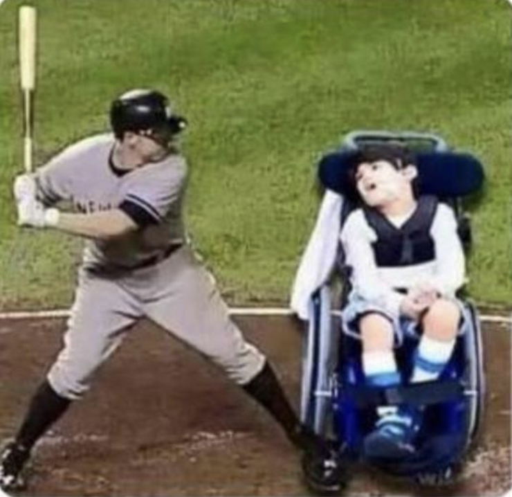 Wheelchair baseball Blank Meme Template