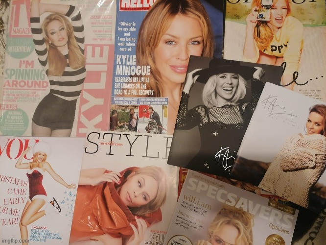 On the cover of 2005-2014 UK Magazines. | image tagged in kylie magazines | made w/ Imgflip meme maker