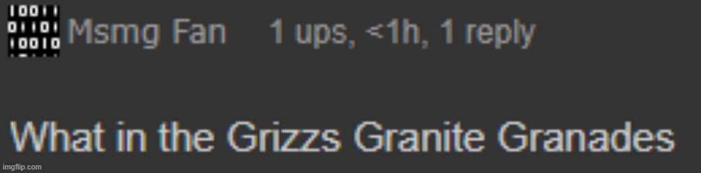 What in the Grizzs Granite Granades Blank Meme Template