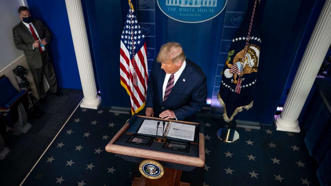 Trump podium Blank Meme Template