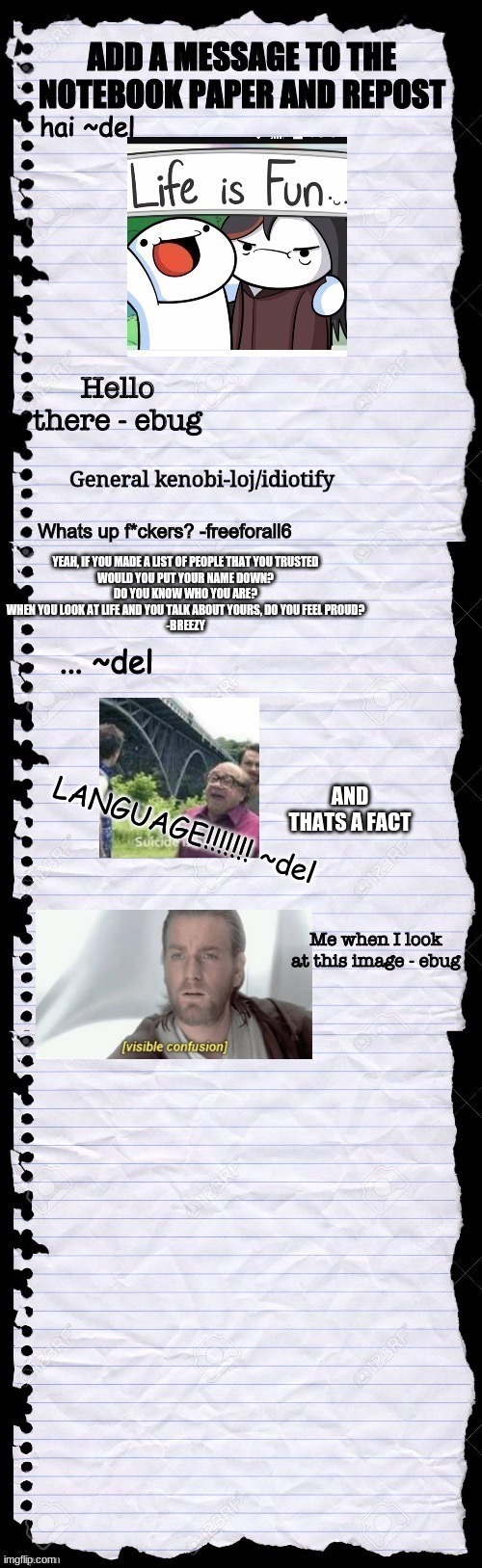 LANGUAGE!!!!!!! ~del | made w/ Imgflip meme maker