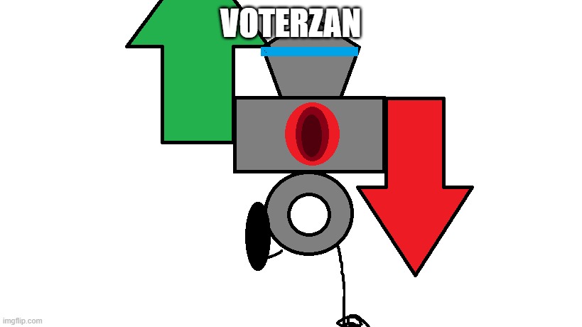 Voterzan | VOTERZAN | image tagged in dave,daves friend,robot,oc | made w/ Imgflip meme maker