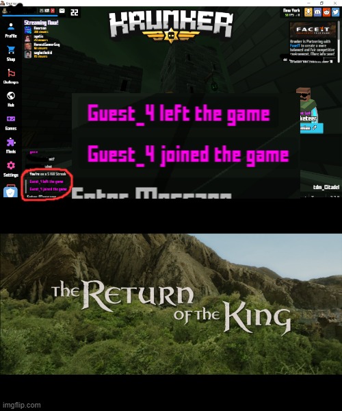 image tagged in return of the king,video games,fps | made w/ Imgflip meme maker