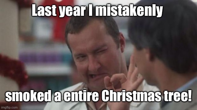 Real Nice - Christmas Vacation | Last year I mistakenly smoked a entire Christmas tree! | image tagged in real nice - christmas vacation | made w/ Imgflip meme maker