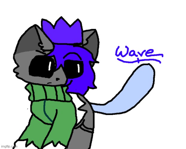 I drew Wave- (Wave belongs the Wave The Knockoff Olly) | image tagged in oh wow are you actually reading these tags | made w/ Imgflip meme maker