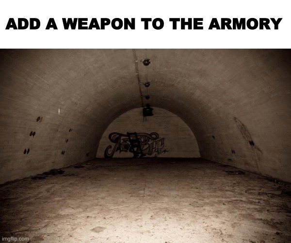 Let's see how this flies... | ADD A WEAPON TO THE ARMORY | image tagged in guns,knives,bazookas,you name it | made w/ Imgflip meme maker