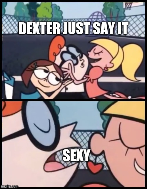 I Remember seeing this on Dexter's Laboratory | DEXTER JUST SAY IT; SEXY | image tagged in memes,say it again dexter | made w/ Imgflip meme maker