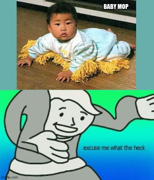 what is this... | BABY MOP | image tagged in excuse me what the heck | made w/ Imgflip meme maker
