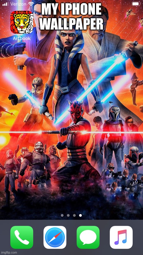 Clone wars is absolutely awesome (this is home screen) | MY IPHONE WALLPAPER | made w/ Imgflip meme maker