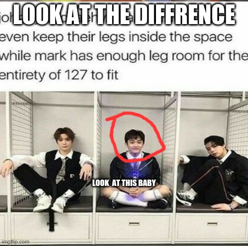 kpop | LOOK AT THE DIFFRENCE; LOOK  AT THIS BABY | image tagged in kpop fans be like | made w/ Imgflip meme maker