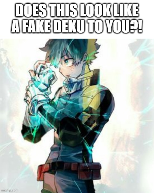 DOES THIS LOOK LIKE A FAKE DEKU TO YOU?! | made w/ Imgflip meme maker