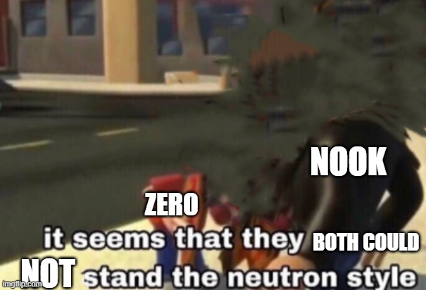 BOTH COULD NOT ZERO NOOK | made w/ Imgflip meme maker