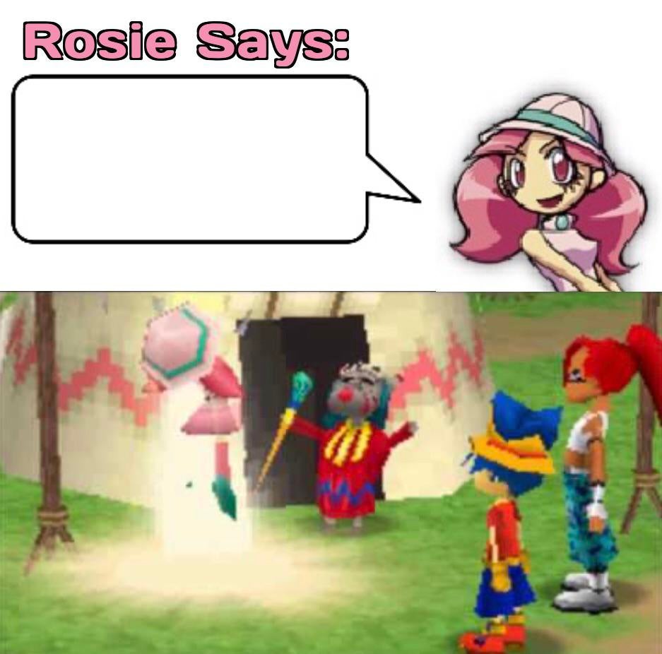 High Quality Rosie says _ Blank Meme Template