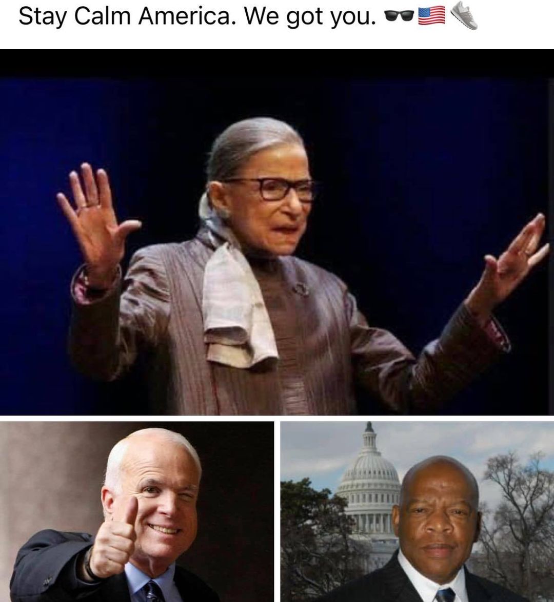 High Quality RBG John McCain John Lewis Blank Meme Template