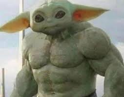 buff yoda Blank Meme Template