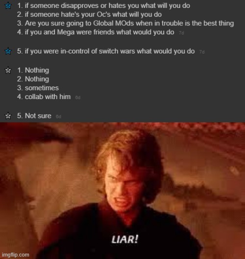 FreddyFazbear | image tagged in anakin liar | made w/ Imgflip meme maker