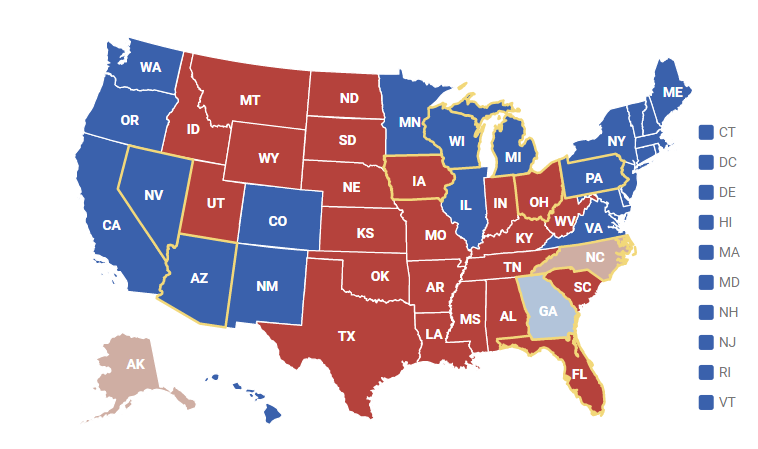 High Quality US Election 2020 Results Blank Meme Template